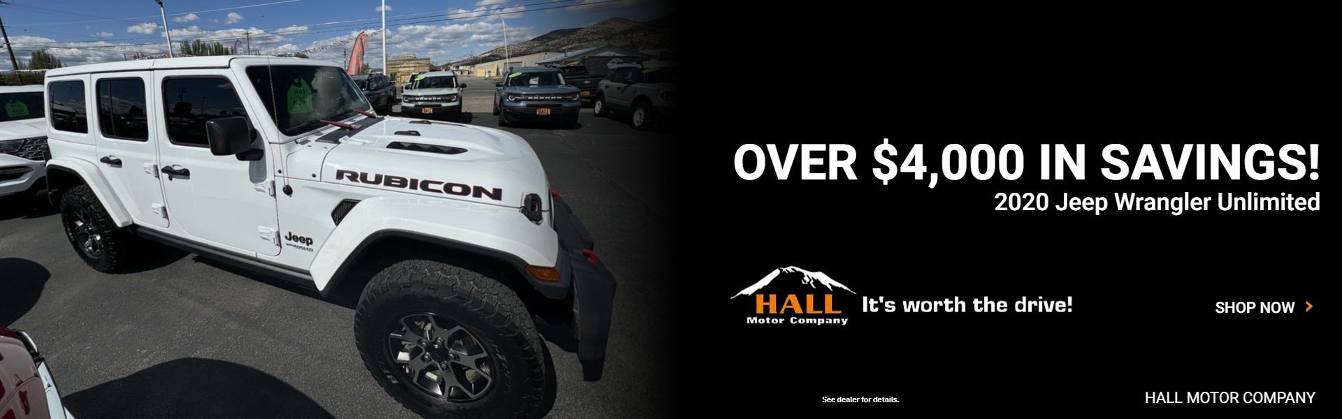 Over $4,000 in savings- 2020 Jeep Wrangler Unlimited